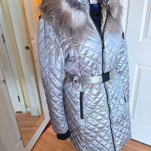 SAM EDELMAN METALLIC GOLD PUFFER JACKET - Picture 5 of 9